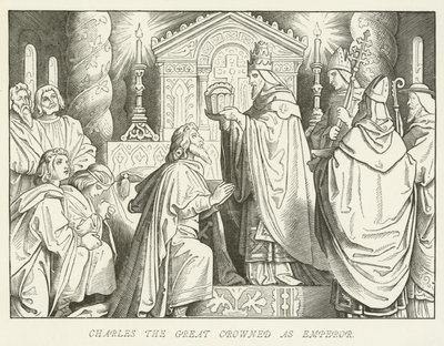 Charles the Great Crowned as Emperor by German School