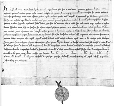 Charter of Henry Raspe, Landgrave of Thuringia and German anti-king, for Bishop Hermann of Wurzburg by German School