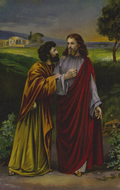 Christ and Judas Iscariot by German School