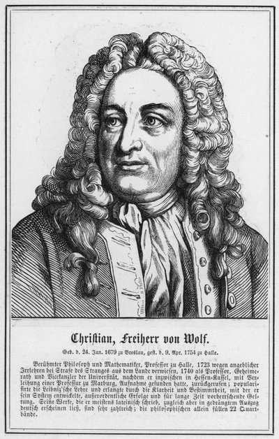 Christian, Baron von Wolf (engraving) by German School