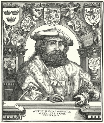 Christian II, King of Denmark, Norway and Sweden (engraving) by German School