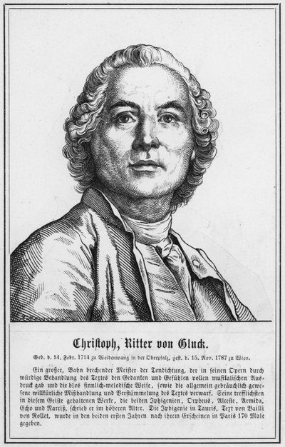 Christoph, Knight von Gluck (engraving) by German School