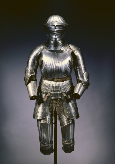 Close Helmet and Partial Suit of Armour in Maximilian Style, Nuremberg, c.1525 by German School