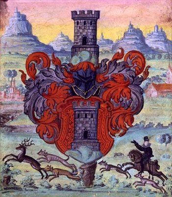 Coat of Arms Within a Hunting Scene, c.1640 by German School