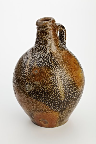 Cologne bottle decorated with a grotesque face, c.1600-50 by German School