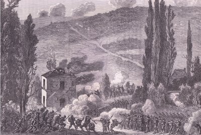 Combat at Chatillon, Cassells History of the War between France and Germany published by Cassell and Company Limited, c.1890 by German School