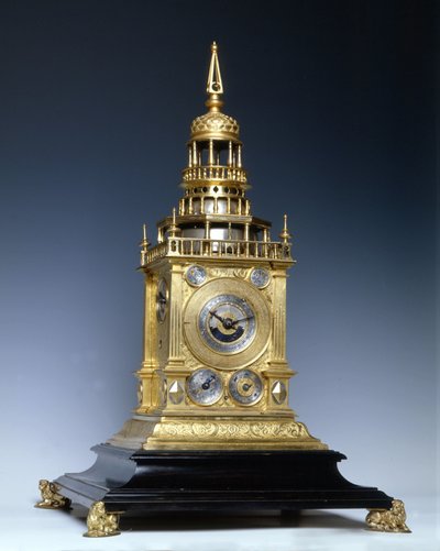 Console clock from the end of the 16th century manufactured in Augsburg by German School