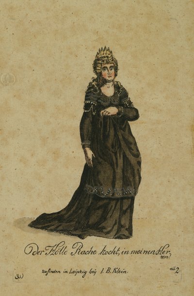 Costume Design for the Role of the Queen of the Night in the Opera The Magic Flute by Wolfgang Amadeus Mozart by German School