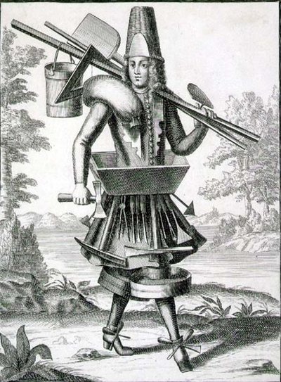 Costume for a Mason, pub. by Gerard Valck c.1690 by German School