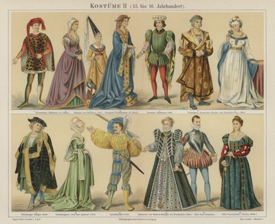 Costumes of the 15th and 16th Century by German School