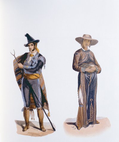 Costumes of the inhabitants of Mexico and Vera Cruz by German School