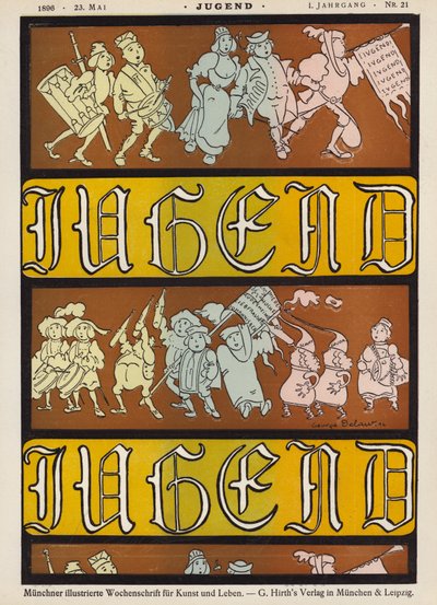Cover Illustration for Jugend Magazine, 1896 by German School