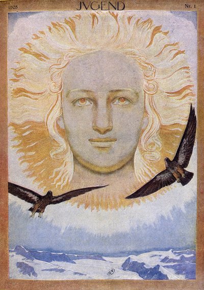Cover of Jugend, German magazine, depicting the sun by German School