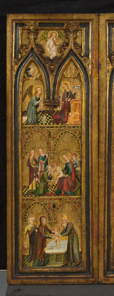 Crucifixion Triptych (formerly known as the Estouteville Triptych) (left wing) by German School