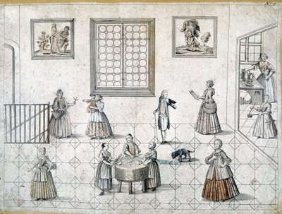 Daily life of nobles and their servants, Germany by German School