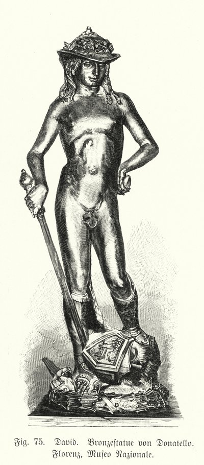 David, Bronze Statue by Donatello by German School