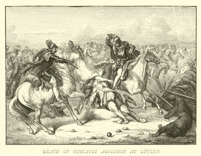 Death of Gustavus Adolphus at Lutzen by German School
