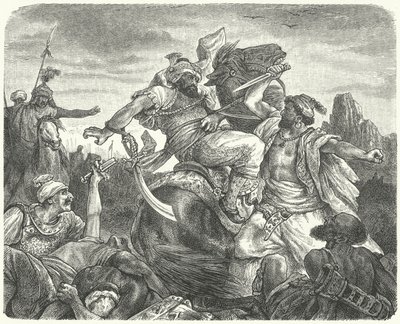 Death of the Ottoman Sultan Murad I at the Battle of Kosovo by German School