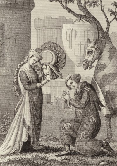 Departure of a Knight by German School