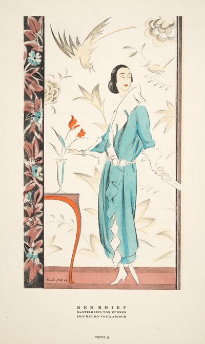 Der Brief, Coat Dress by Kurnen, from Styl, pub.1922 by German School