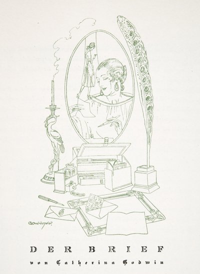 Der Brief by Catherina Godwin, from Styl, pub.1922 by German School