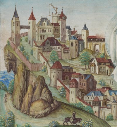 Detail of The Crucifixion, German City, Late 15th Century by German School