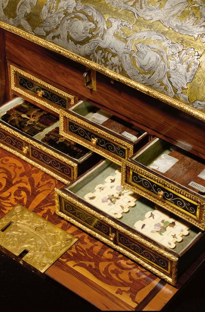 Detail of a casket decorated with Classical scenes, mid-17th century by German School