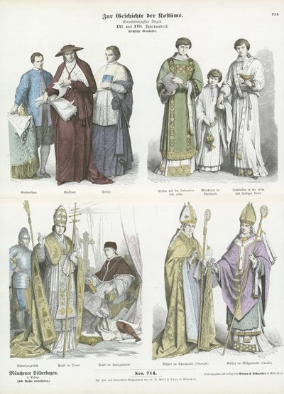 Ecclesiastical costumes, 16th and 17th Century by German School