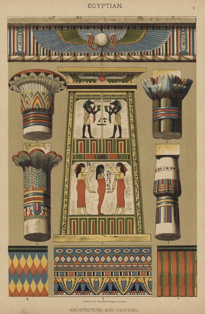 Egyptian, Architecture and Painting by German School