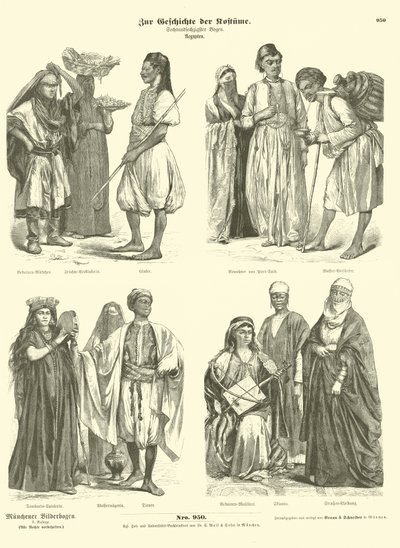 Egyptian Costumes by German School