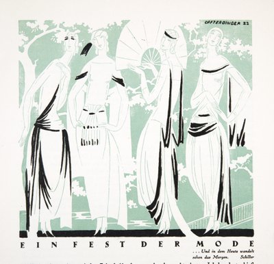 Ein Fest der Mode, from Styl, pub. 1922 by German School