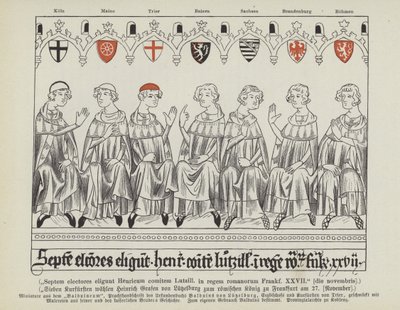 Election of Henry VII of Luxembourg as Holy Roman Emperor, Frankfurt, 27 November 1308 by German School