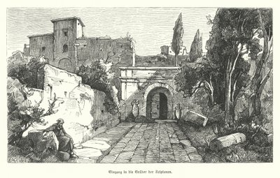 Entrance to the Tomb of the Scipios, Rome by German School