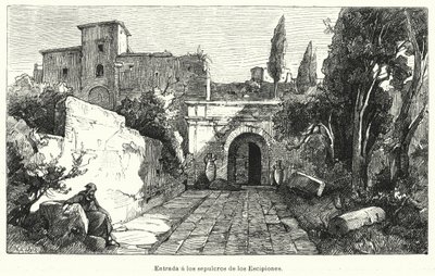 Entrance to the Tomb of the Scipios, Rome by German School