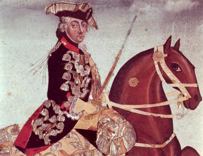 Equestrian portrait of King Frederick the Great of Prussia by German School