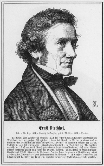 Ernst Rietschel (engraving) by German School