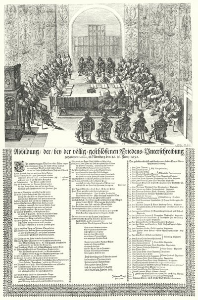 European peace congress held at Nuremberg in 1650 after the Thirty Years