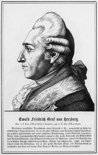 Ewald Friedrich Count von Hertzberg by German School