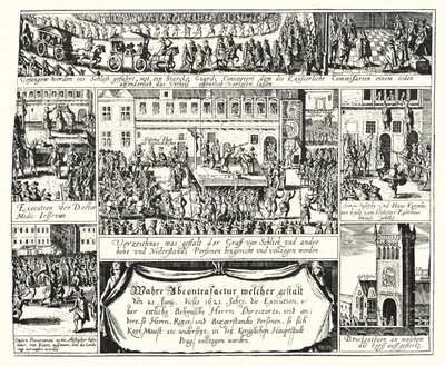 Execution of opponents of the Holy Roman Emperor Ferdinand II in Prague by German School