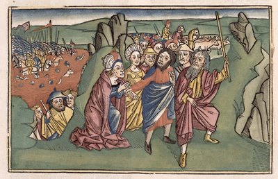 Exodus 14 Moses and the Israelites crossing the Red Sea, from the Nuremberg Bible by German School