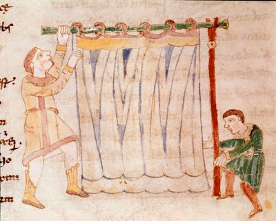 Fabric work. Miniature taken from the manuscript De Universo or De rerum naturis (From the Nature of Things) by Rabanus Maurus Magnentius (ca. 780-856). 9th century by German School