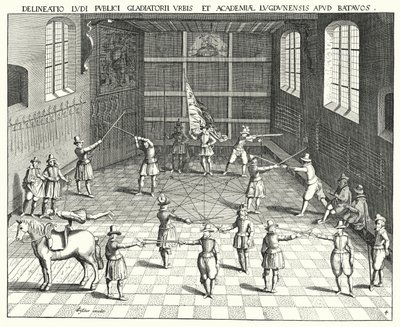 Fencing hall at the University of Leiden by German School