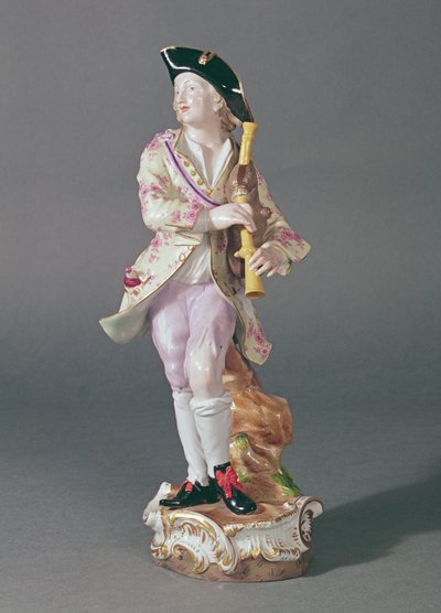 Figure of a Gallant with Pipes, Meissen, c.1850 by German School