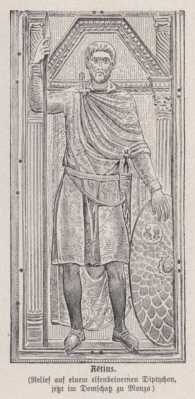 Flavius Aetius, Roman General by German School