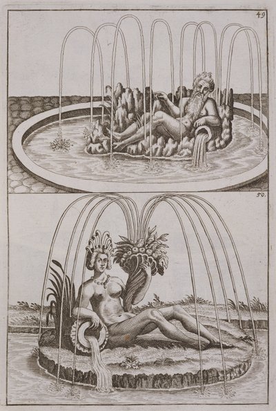 Fountains, from Architectura Curiosa Nova by Georg Andreas Bockler by German School