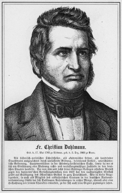 Fr Christian Dahlmann (engraving) by German School