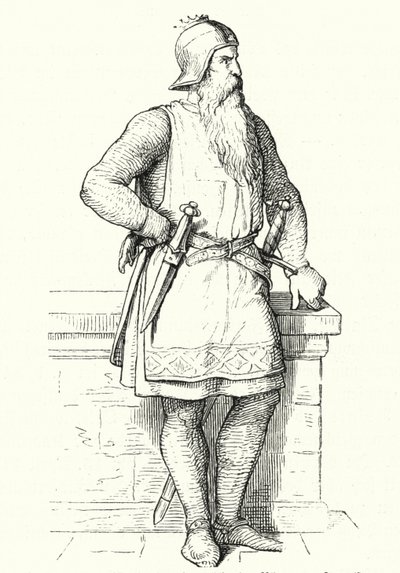 Frederick Barbarossa, King of Germany and Italy and Holy Roman Emperor (engraving) by German School