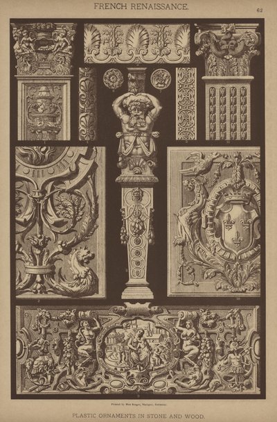 French Renaissance, Plastic Ornaments in Stone and Wood by German School