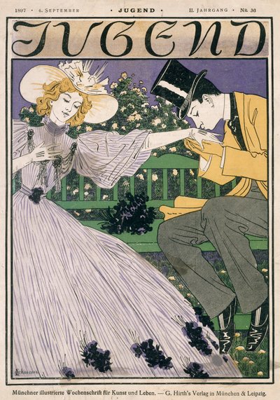 Front cover of Jugend Magazine, 4th September, 1897 by German School