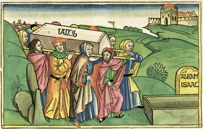 Genesis 49:28-33 The Burial of Jacob, from the Nuremberg Bible by German School